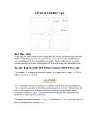 Natural Logarithms: Understanding Exponential Growth and Decay with Natural Log Functions
