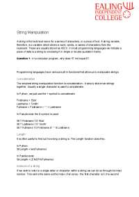 String Manipulation: Techniques for Working with Strings in Programming