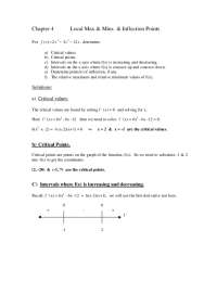 Analyzing f(x) = 6x2 - 6x - 12: Critical Values, Intervals, Concavity, Inflection Points