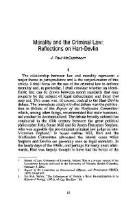 Debate: Enforcing Morality with Criminal Law
