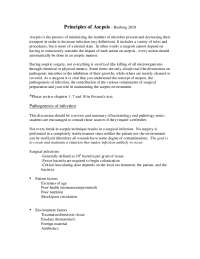 Asepsis Principles: Sterilization, Infection Prevention, Surgical Team Prep