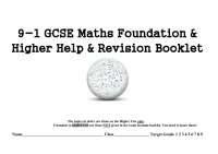 9-1 GCSE Maths Foundation & Higher Help & Revision Booklet