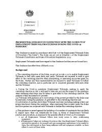 Employment Tribunal's Covid-19 Powers: Guiding the Objective