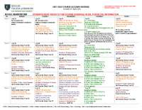 2021-2022 Course Schedule for Medical Students: Anatomy, Physiology, and Cell Biology