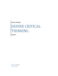 Understanding Critical Thinking: Definition, Components, and Importance