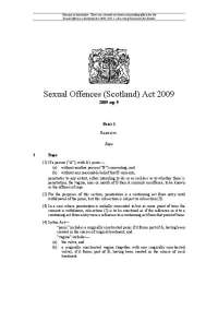 Sexual Offences in Scotland: Rape, Sexual Assault, Coercion, Exposure and Voyeurism