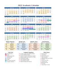 2022 Academic Calendar: Important Dates for University Students