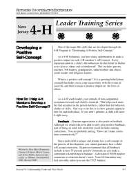 Helping 4-H Members Develop a Positive Self-Concept: A Guide for Leaders