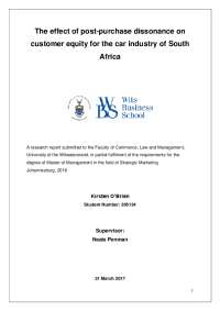 The Relationship Between Post-Purchase Dissonance and Customer Lifetime Value: An Analysis