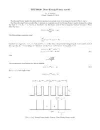 PHYZ6426: Dirac-Kronig-Penney model