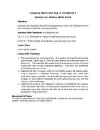 Comparative Study of Martin Luther King, Jr. and Malcolm X