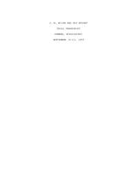 J. W. MILAM AND ROY BRYANT TRIAL TRANSCRIPT ...