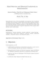 Band Structure and Electrical Conductivity in Semiconductors
