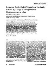 Peritoneal Lavage Boosts Monoclonal Antibody Uptake in Tumors