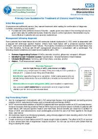 Primary Care Guideline for Treatment of Chronic Heart Failure