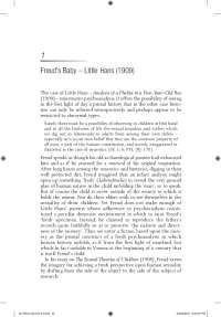 Freud's Analysis of Little Hans: Unraveling the Mysteries of Childhood