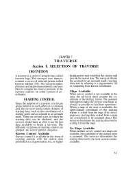 Traverse Surveying: Selection, Measuring and Computations