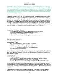 The Master Cleanse: A 3-7 Day Lemonade Diet for Cleansing and Detoxification