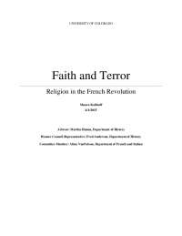 Religious Belief and the French Revolution: The Role of the Church