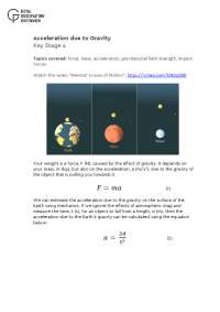 Calculating the Acceleration Due to Gravity and Impact Forces