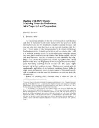 Matching Nemo dat Preferences with Property Law Pragmatism