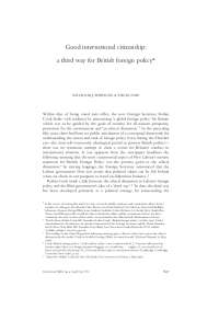 A New Approach: British Foreign Policy and China's Human Rights Dialogue