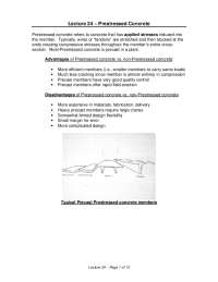 Prestressed Concrete: Advantages, Disadvantages, and Analysis