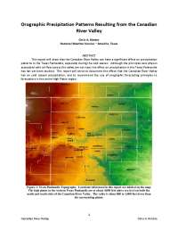 Impact of Orographic Precipitation on Texas Panhandle Winter Snowfall