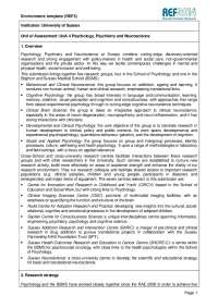 Research & Collaboration in Psychology, Psychiatry & Neuroscience at Sussex Uni