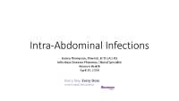 Intra-Abdominal Infections