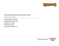 Red Bull Marketing Plan 2011‐2012