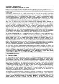 Queen Mary University of London Unit of assessment