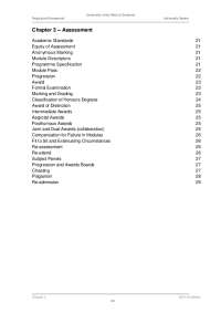 UWS Assessment Regulatory Framework: Academic Standards, Equity, Misconduct