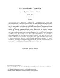 Interpreting Political Phenomena: Role of Interpretive Approaches in Research