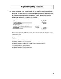 Challenges in Capital Budgeting: NPV, IRR, Payback, & ROI