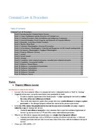 Criminal Law & Procedure