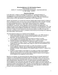 Microinvalidations in Academic Spaces: Frequency and Demographics
