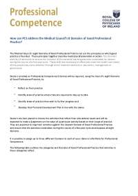 Medical Professional Practice: Aligning PCS with the Medical Council's Eight Domains