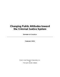 Changing Public Opinion: Prioritizing Prevention & Rehabilitation in Criminal Justice
