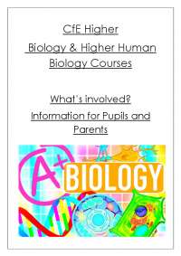 CfE Higher Biology & Higher Human Biology Courses