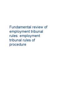 Employment Tribunal Rules of Procedure: Interpretation and Decision Making