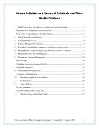 Impact of Land Use on Water Quality: Agriculture, Forests, and Developed Lands