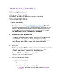 Information Security Standard for Mobile Computing Devices