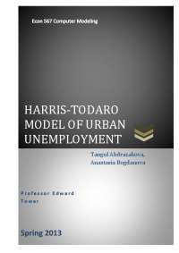 HARRIS-TODARO MODEL OF URBAN UNEMPLOYMENT