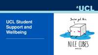 UCL Student Support and Wellbeing: Services and Resources