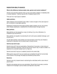 RADIATION HEALTH BASICS