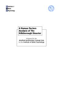 A Human Factors Analysis of The Hillsborough Disaster