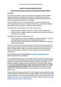Leicester Univ. Equality Report 2022: Student Demographics & Diversity