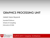 GPU Architecture and CUDA Programming Model
