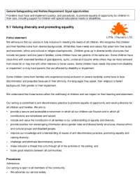 Promoting Equality and Valuing Diversity in Early Childhood Education: A Policy Framework